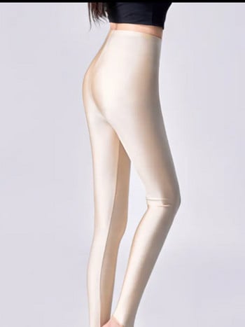 Σέξι Yoga Legginsy Candy Color Ice Silk Glossy Slim Leggins Παντελόνι Γυναικείο Ψηλόμεσο Μεγάλο μέγεθος 5xl Παντελόνι Κολάν