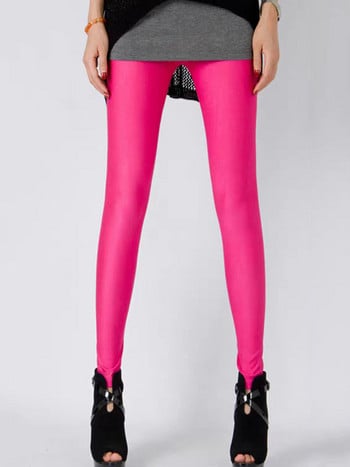 Σέξι Yoga Legginsy Candy Color Ice Silk Glossy Slim Leggins Παντελόνι Γυναικείο Ψηλόμεσο Μεγάλο μέγεθος 5xl Παντελόνι Κολάν