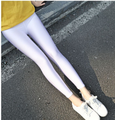 Szexi bokáig érő jóga Legginsy Candy Color Jégselyem Fényes Vékony Leggins Nadrág Női Magas derekú Nagy méretű 5xl Leggings Nadrág