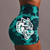 Darc női sport rövidnadrág jóga nadrág szexi alsó szépség nyakkendő festék viselet kötött anyag magas derekú rövidnadrág elasztikus edzőterem fitness nadrág