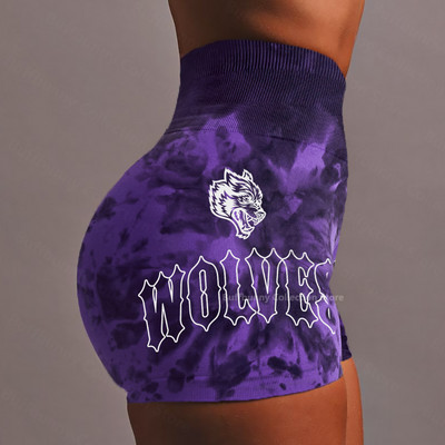 Darc női sport rövidnadrág jóga nadrág szexi alsó szépség nyakkendő festék viselet kötött anyag magas derekú rövidnadrág elasztikus edzőterem fitness nadrág