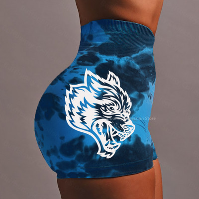 Darc női sport rövidnadrág jóga nadrág szexi alsó szépség nyakkendő festék viselet kötött anyag magas derekú rövidnadrág elasztikus edzőterem fitness nadrág