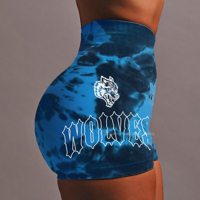 Darc női sport rövidnadrág jóga nadrág szexi alsó szépség nyakkendő festék viselet kötött anyag magas derekú rövidnadrág elasztikus edzőterem fitness nadrág