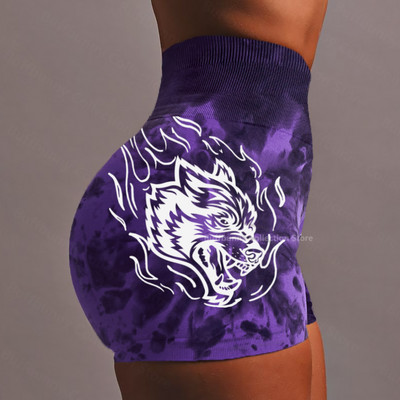 Darc női sport rövidnadrág jóga nadrág szexi alsó szépség nyakkendő festék viselet kötött anyag magas derekú rövidnadrág elasztikus edzőterem fitness nadrág