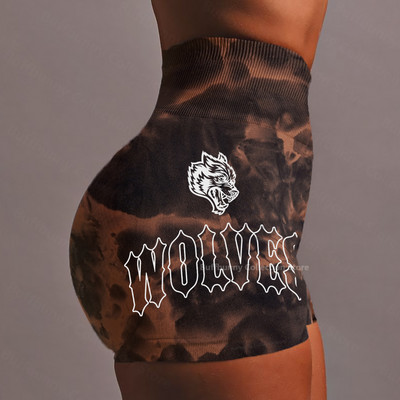 Darc női sport rövidnadrág jóga nadrág szexi alsó szépség nyakkendő festék viselet kötött anyag magas derekú rövidnadrág elasztikus edzőterem fitness nadrág