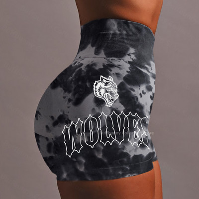 Darc női sport rövidnadrág jóga nadrág szexi alsó szépség nyakkendő festék viselet kötött anyag magas derekú rövidnadrág elasztikus edzőterem fitness nadrág