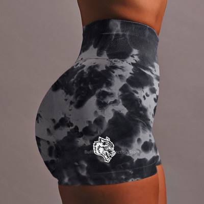 Darc női sport rövidnadrág jóga nadrág szexi alsó szépség nyakkendő festék viselet kötött anyag magas derekú rövidnadrág elasztikus edzőterem fitness nadrág