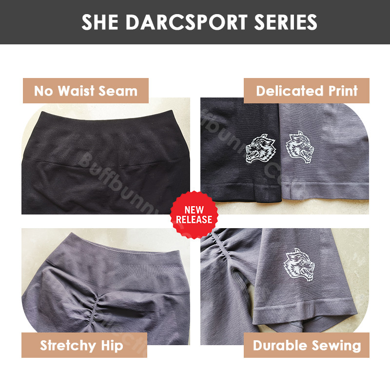 Darc Sport Női Rövidnadrág Varrat nélküli Elasztikus Scrunch Pants Magas derekú Nyári Női Jóga Fitness Darc Fashion Gym Shorts