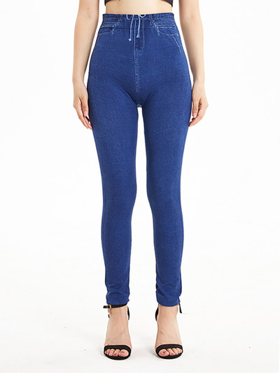 CUHAKCI viltus kabatas džinsi ar ziedu apdruku elastīgi lielizmēra Jegging sieviešu bikses ikdienas stulpiņi ar augstu vidukli Bikses S-3XL