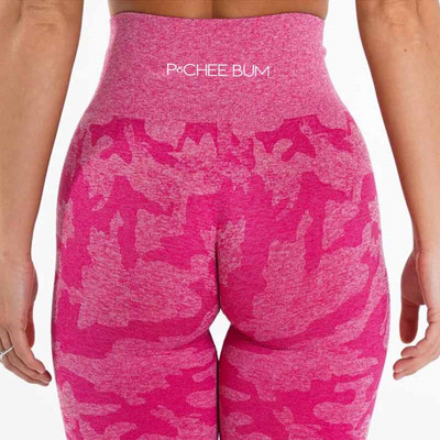 Pchee Bum Õmblusteta säärised Naiste Sport Slim Camo Jõusaali sukkpüksid Fitness Kõrge vöökohaga Naiste riided Jõusaali Treeningpüksid Naiste püksid