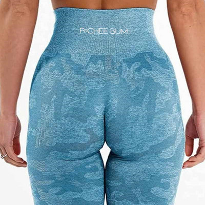 Pchee Bum Õmblusteta säärised Naiste Sport Slim Camo Jõusaali sukkpüksid Fitness Kõrge vöökohaga Naiste riided Jõusaali Treeningpüksid Naiste püksid