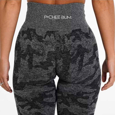 Pchee Bum Õmblusteta säärised Naiste Sport Slim Camo Jõusaali sukkpüksid Fitness Kõrge vöökohaga Naiste riided Jõusaali Treeningpüksid Naiste püksid