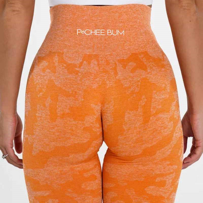 Pchee Bum Õmblusteta säärised Naiste Sport Slim Camo Jõusaali sukkpüksid Fitness Kõrge vöökohaga Naiste riided Jõusaali Treeningpüksid Naiste püksid