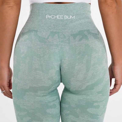 Pchee Bum Õmblusteta säärised Naiste Sport Slim Camo Jõusaali sukkpüksid Fitness Kõrge vöökohaga Naiste riided Jõusaali Treeningpüksid Naiste püksid