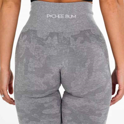 Pchee Bum Õmblusteta säärised Naiste Sport Slim Camo Jõusaali sukkpüksid Fitness Kõrge vöökohaga Naiste riided Jõusaali Treeningpüksid Naiste püksid