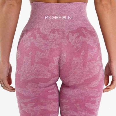 Pchee Bum Õmblusteta säärised Naiste Sport Slim Camo Jõusaali sukkpüksid Fitness Kõrge vöökohaga Naiste riided Jõusaali Treeningpüksid Naiste püksid