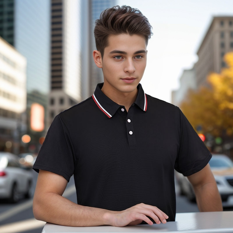 Tricou polo pentru bărbați cu mânecă scurtă, de înaltă calitate, care absoarbe umezeala și respirabil, s-4XL Europa și America