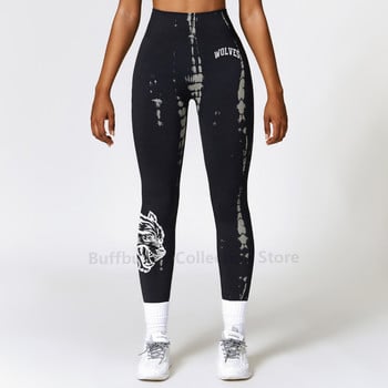 Darc Sport Gym Pants Fitness Γυναικείο καλσόν Tie Dye Προπόνηση κολάν Άσκηση χωρίς ραφή Scrunch Leggins Gym Sport Elatsic Bottom