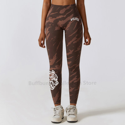 Darc Sport sporta bikses Fitness Sieviešu zeķubikses Kaklasaites Krāsošana Treniņstulpiņi Vingrinājums Bezšuvju Scrunch Leggins Sporta zāle Sports Elats Apakšā