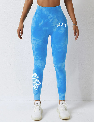 Darc Sport sporta bikses Fitness Sieviešu zeķubikses Kaklasaites Krāsošana Treniņstulpiņi Vingrinājums Bezšuvju Scrunch Leggins Sporta zāle Sports Elats Apakšā