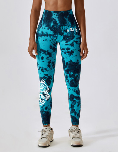 Darc Sport sporta bikses Fitness Sieviešu zeķubikses Kaklasaites Krāsošana Treniņstulpiņi Vingrinājums Bezšuvju Scrunch Leggins Sporta zāle Sports Elats Apakšā