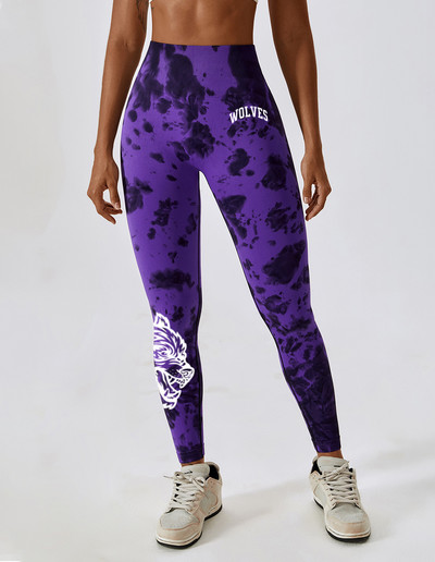 Darc Sport sporta bikses Fitness Sieviešu zeķubikses Kaklasaites Krāsošana Treniņstulpiņi Vingrinājums Bezšuvju Scrunch Leggins Sporta zāle Sports Elats Apakšā