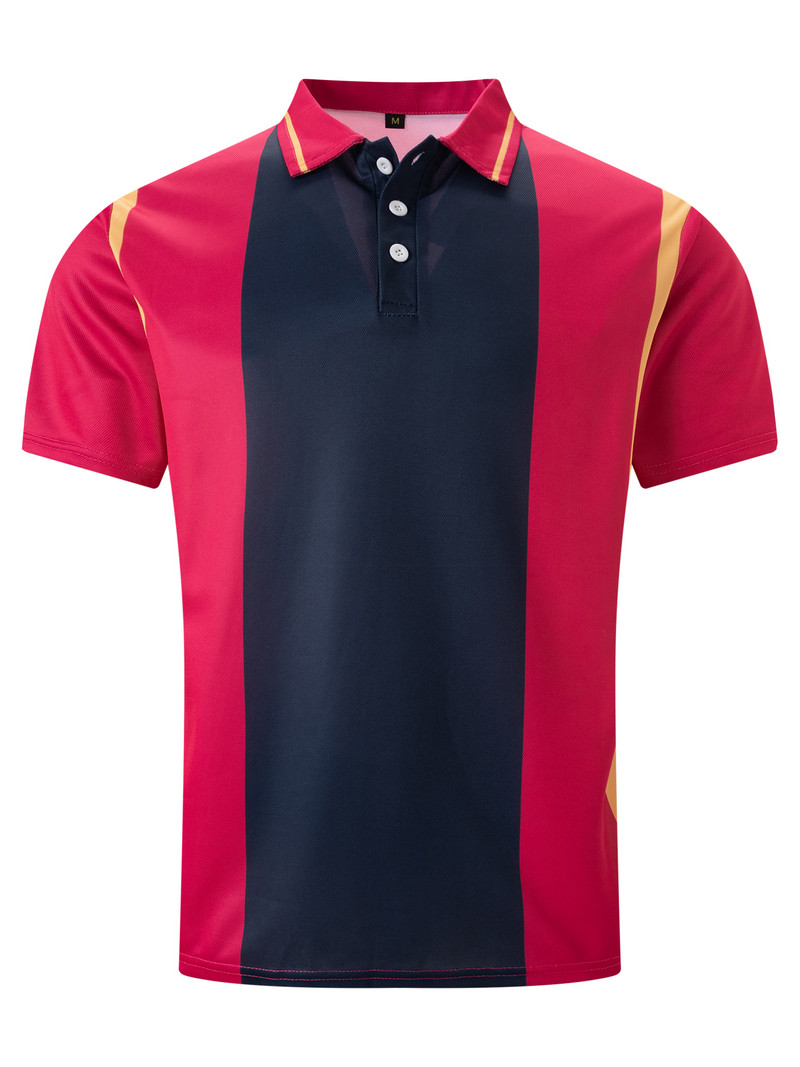 Divatos sportpóló Nyári Férfi Póló Hétköznapi koprintes férfi rövid ujjú póló Légáteresztő S-3xl