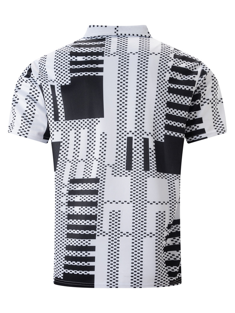 Jauns vasaras vīriešu polo krekls ar īsām piedurknēm ikdienas raibs svītrains T-krekls Vīriešu elpojošs krekls vīriešu apģērbs S-3xl