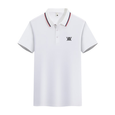 Jauns vīriešu polo krekls ar īsām piedurknēm, augstas kvalitātes mitrumu absorbējošs un elpojošs T-krekls s-4XL Eiropā un Amerikā