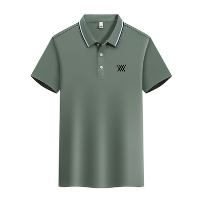 Jauns vīriešu polo krekls ar īsām piedurknēm, augstas kvalitātes mitrumu absorbējošs un elpojošs T-krekls s-4XL Eiropā un Amerikā