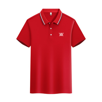 Jauns vīriešu polo krekls ar īsām piedurknēm, augstas kvalitātes mitrumu absorbējošs un elpojošs T-krekls s-4XL Eiropā un Amerikā