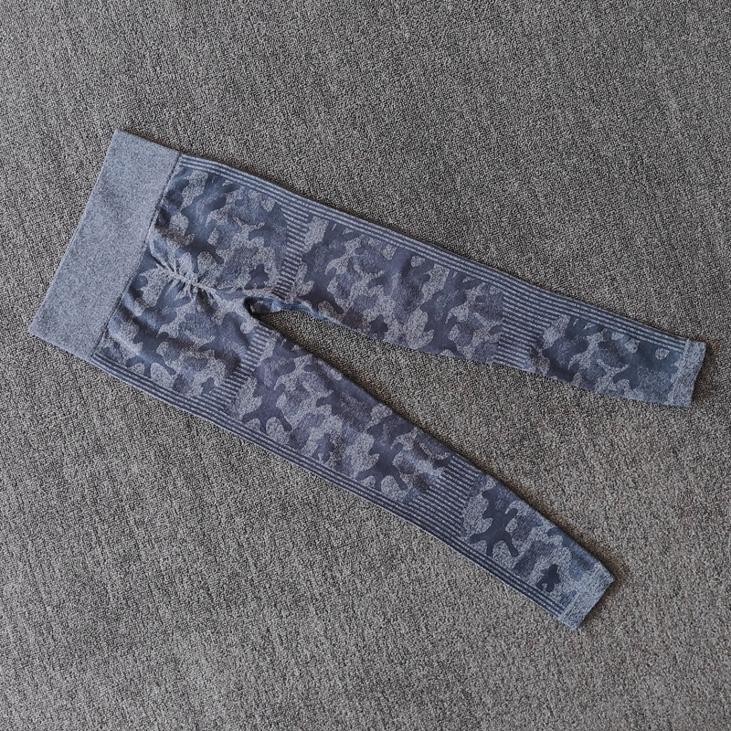 WAREBALL Ženske sportske Push Up Camo bešavne kamuflažne tajice s visokim strukom za trljanje guzice za vježbanje fitness hlače za jogu