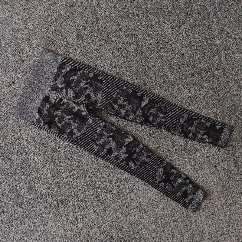 WAREBALL Ženske sportske Push Up Camo bešavne kamuflažne tajice s visokim strukom za trljanje guzice za vježbanje fitness hlače za jogu