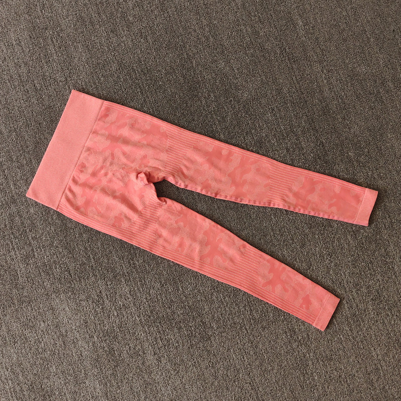 WAREBALL Ženske sportske Push Up Camo bešavne kamuflažne tajice s visokim strukom za trljanje guzice za vježbanje fitness hlače za jogu