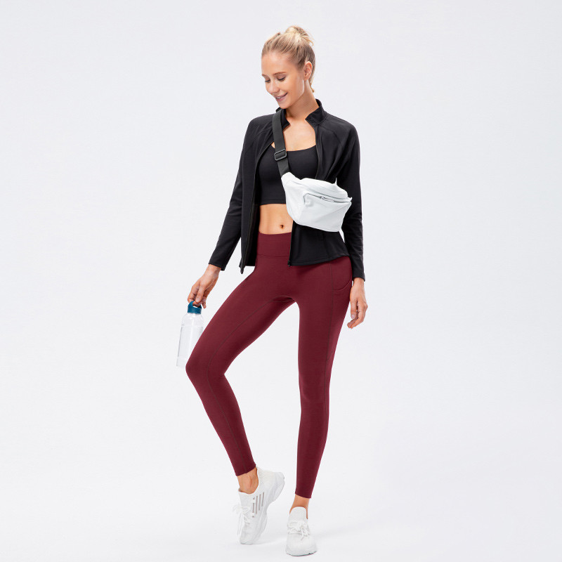 Ženske hlače visokog struka Sportske hlače za trčanje Plus Velent jednobojne tajice za fitness Jogging Trenirke Tajice za teretanu