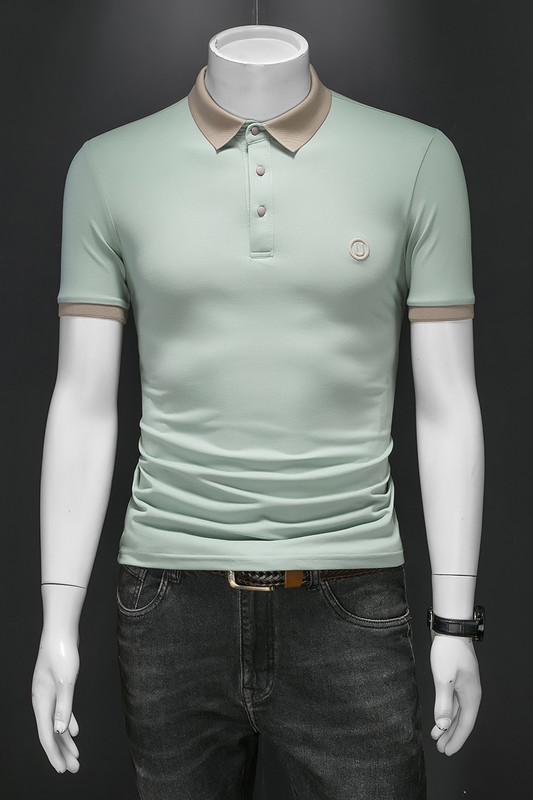 T-shirt za muškarce proljeće i ljeto, ležerna spuštena kragna, kratki rukavi, široka prugasta polo majica kratkih rukava, muška odjeća