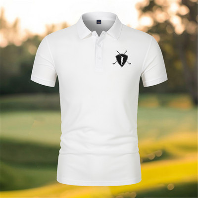 Golfa vīriešu krekls ar pogām ar logotipu Vintage polo krekls S-4XL īsām piedurknēm polo T krekls vīriešu sporta lielizmēra zīmola topi