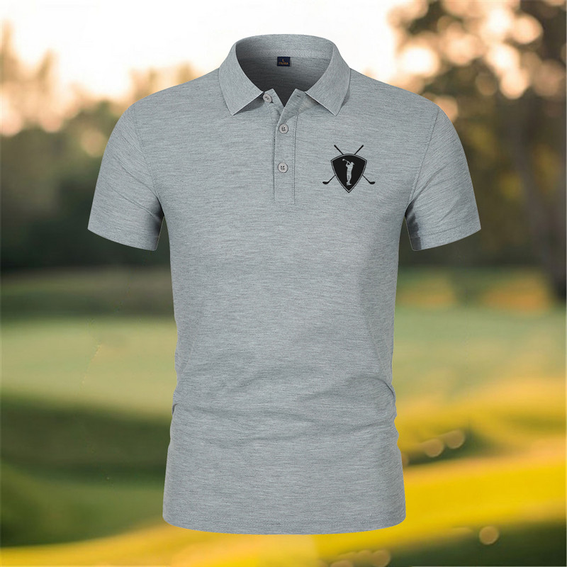 Golfa vīriešu krekls ar pogām ar logotipu Vintage polo krekls S-4XL īsām piedurknēm polo T krekls vīriešu sporta lielizmēra zīmola topi