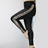 Shikorleva Leggings pentru femei din imitație de piele, margele sclipicioase, din vinil strălucitor, jeggings gotici, mărime mare 5xl 4xl S, jambiere pentru femei