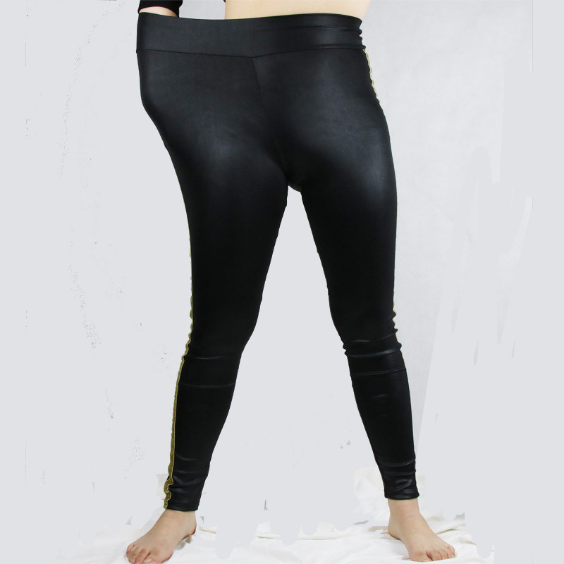 Shikorleva Leggings pentru femei din imitație de piele, margele sclipicioase, din vinil strălucitor, jeggings gotici, mărime mare 5xl 4xl S, jambiere pentru femei