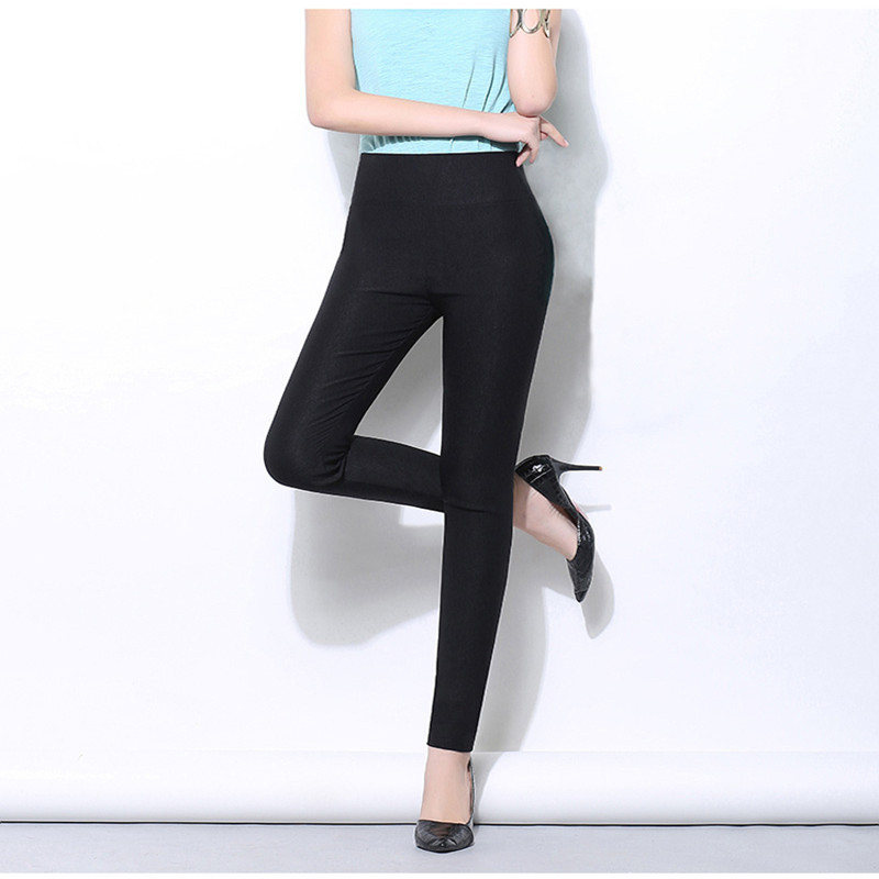 Liela izmēra S-6XL Candy Color Sieviešu legingi Leginsy Damskie Summer Leggins Elastība Augsts viduklis Spīdīgi legingi Seksīgas zīmuļu bikses