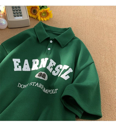 Vasaras atloks ar apdruku ar ceturtdaļpiedurknēm polo krekls vīriešiem brīvs ikdienas High Street personalizēts T-krekli ar puspiedurknēm vīriešu apģērbi