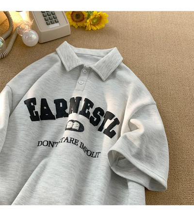 Vasaras atloks ar apdruku ar ceturtdaļpiedurknēm polo krekls vīriešiem brīvs ikdienas High Street personalizēts T-krekli ar puspiedurknēm vīriešu apģērbi