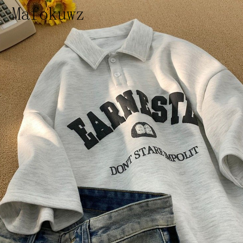 Vasaras atloks ar apdruku ar ceturtdaļpiedurknēm polo krekls vīriešiem brīvs ikdienas High Street personalizēts T-krekli ar puspiedurknēm vīriešu apģērbi