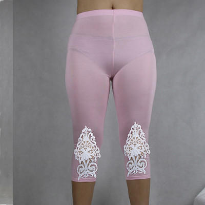 Jambiere din bumbac modal XS-7XL Dimensiune mare Legins Dantela Decorat cu gol Leggings dama XXXL 6XL 5XL Alb Negru Violet Roz