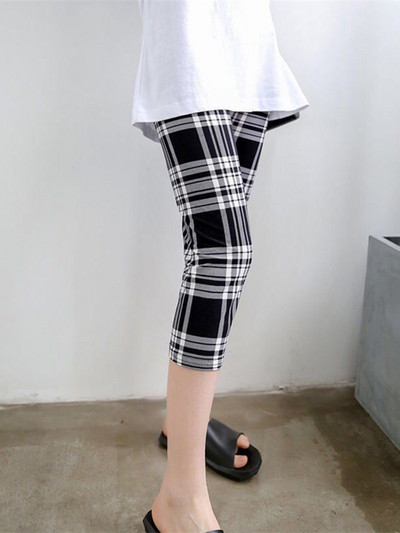 YSDNCHI Γυναικεία Jegging Πολυεστέρας μασίφ Μαύρο Κάπρι Ψηλόμεσο Fitness Κάπρι Ελαστικό κοντό κοντό παντελόνι στη μέση της γάμπας