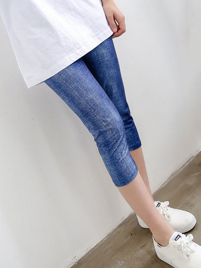 YSDNCHI Γυναικεία Jegging Πολυεστέρας μασίφ Μαύρο Κάπρι Ψηλόμεσο Fitness Κάπρι Ελαστικό κοντό κοντό παντελόνι στη μέση της γάμπας