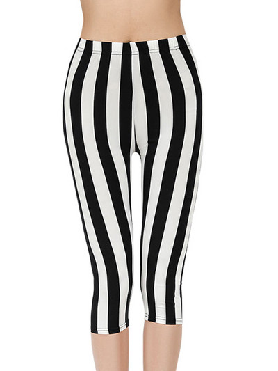 YSDNCHI Γυναικεία Jegging Πολυεστέρας μασίφ Μαύρο Κάπρι Ψηλόμεσο Fitness Κάπρι Ελαστικό κοντό κοντό παντελόνι στη μέση της γάμπας