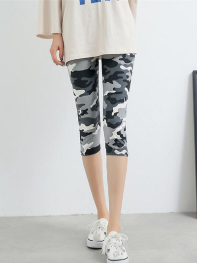 YSDNCHI Γυναικεία Jegging Πολυεστέρας μασίφ Μαύρο Κάπρι Ψηλόμεσο Fitness Κάπρι Ελαστικό κοντό κοντό παντελόνι στη μέση της γάμπας