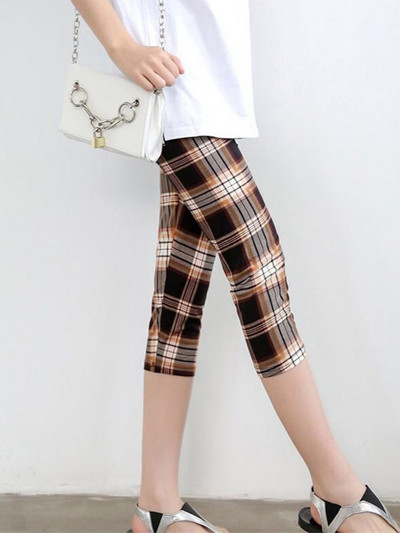 YSDNCHI Γυναικεία Jegging Πολυεστέρας μασίφ Μαύρο Κάπρι Ψηλόμεσο Fitness Κάπρι Ελαστικό κοντό κοντό παντελόνι στη μέση της γάμπας